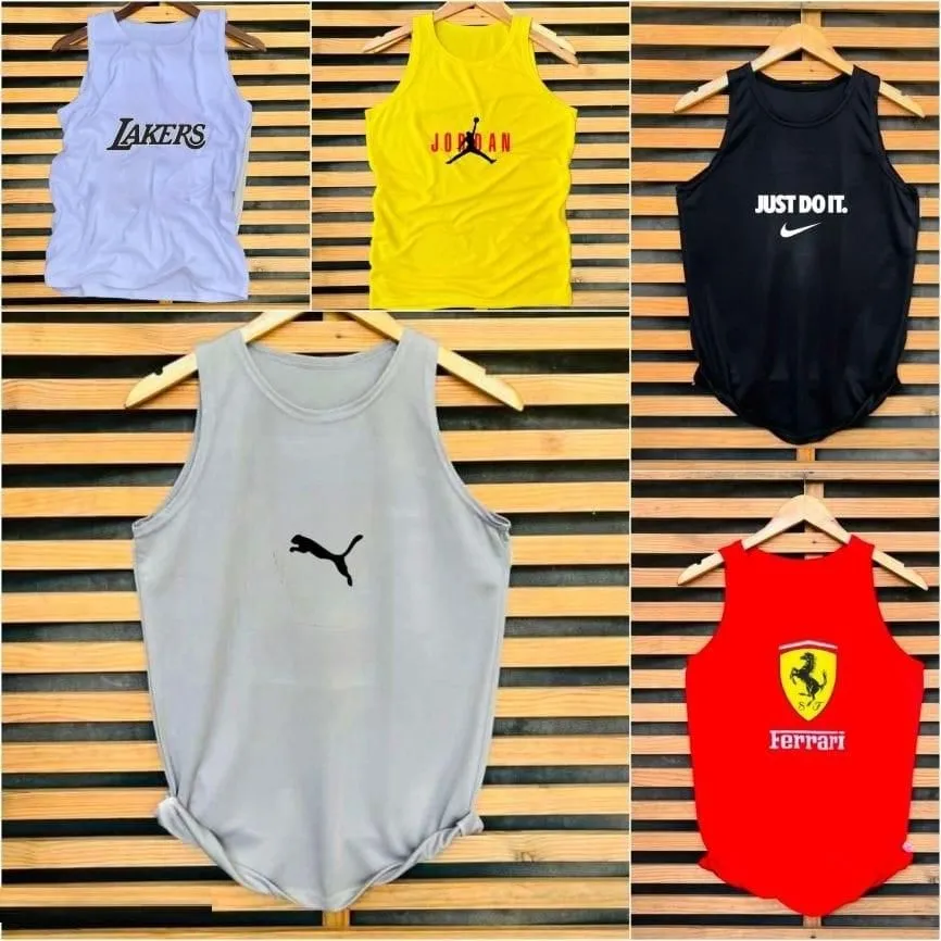 Men's Round Neck Sleeveless Vest (Combo of 4)
