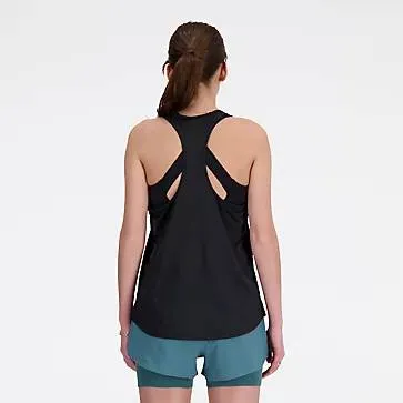 New Balance Athletics Tank (Womens) - Black Heather