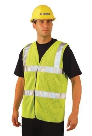 OccuNomix Class 2 Mesh Vests with 3M Scotchlite Reflective Tape, Medium, Hi-Viz Orange, LUX-SSCOOLG-OM