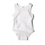 Organic Onesie - Ribbed Sleeveless White