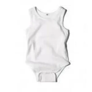 Organic Onesie - Ribbed Sleeveless White