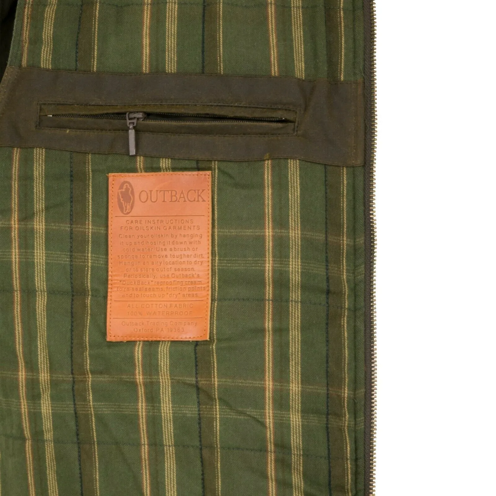 Outback Trading Company® Men's Sawbuck Brown Oilskin Vest 2143-BNZ