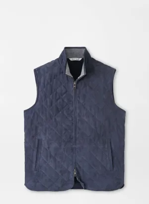 Peter Millar Mens Classic Fit Essex Suede Vest - GALAXY