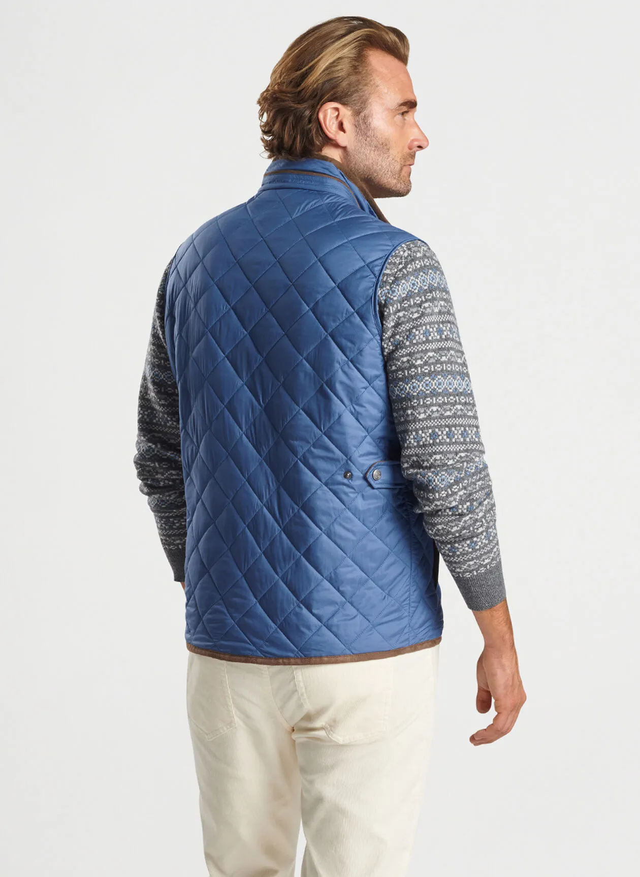 Peter Millar Mens Classic Fit Essex Travel Vest - STAR DUST