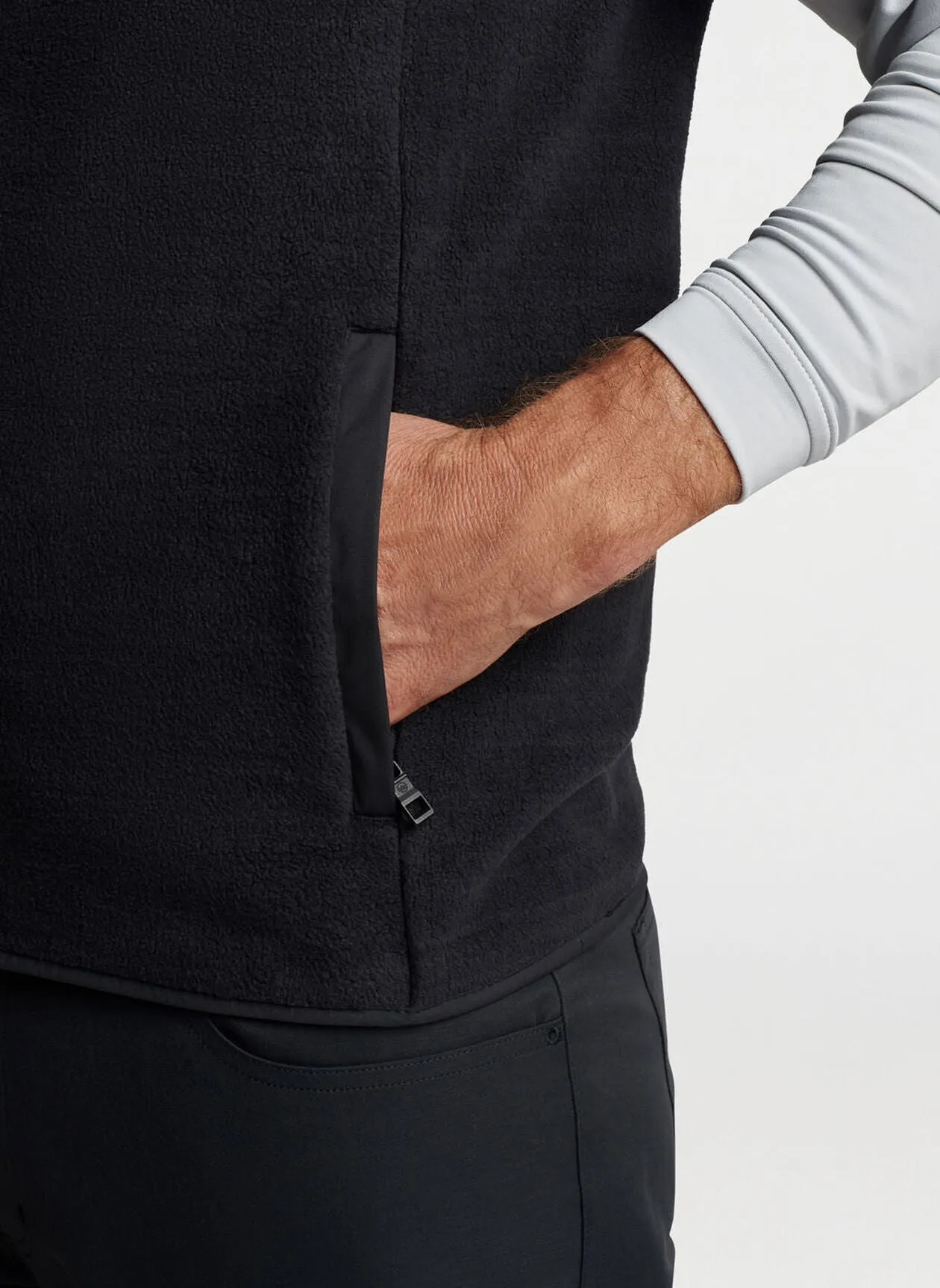Peter Millar Mens Classic Fit Fade Vest - BLACK