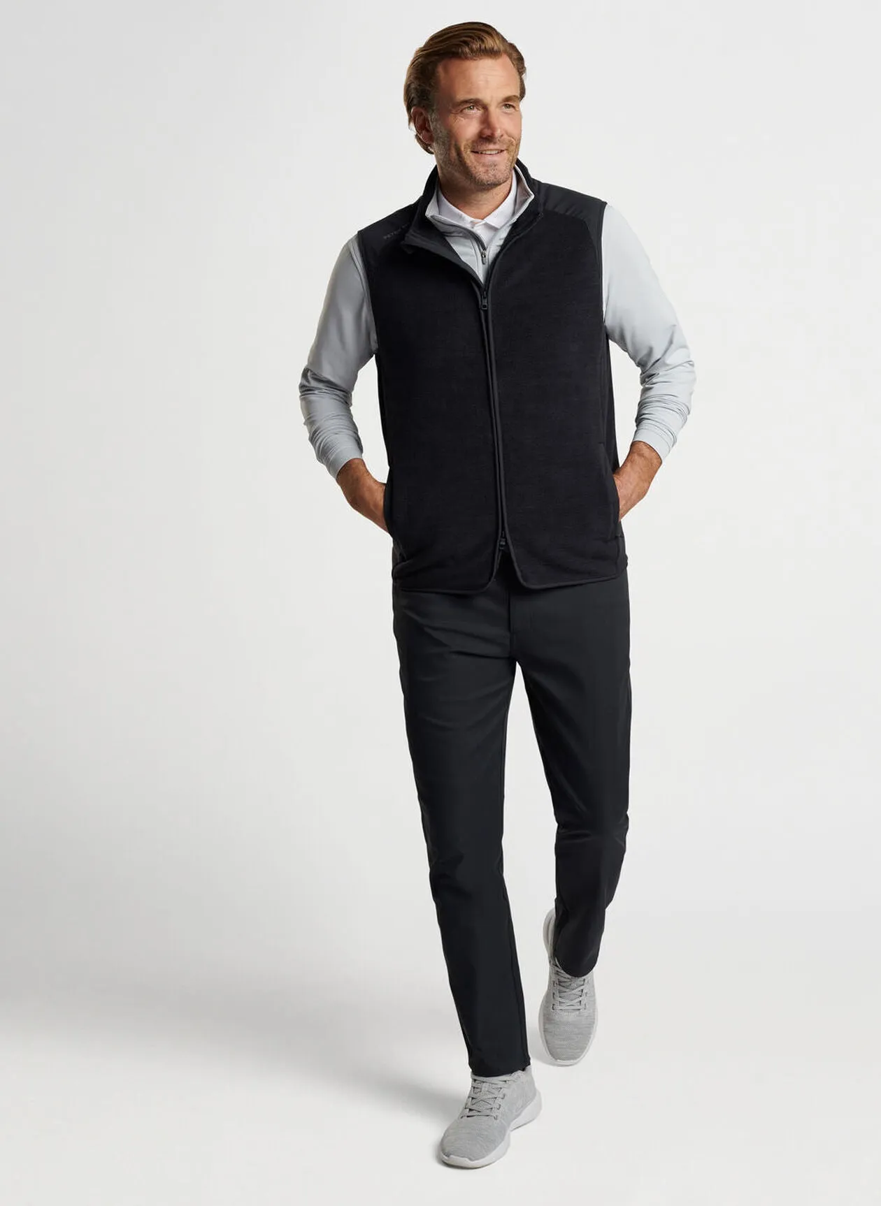 Peter Millar Mens Classic Fit Fade Vest - BLACK
