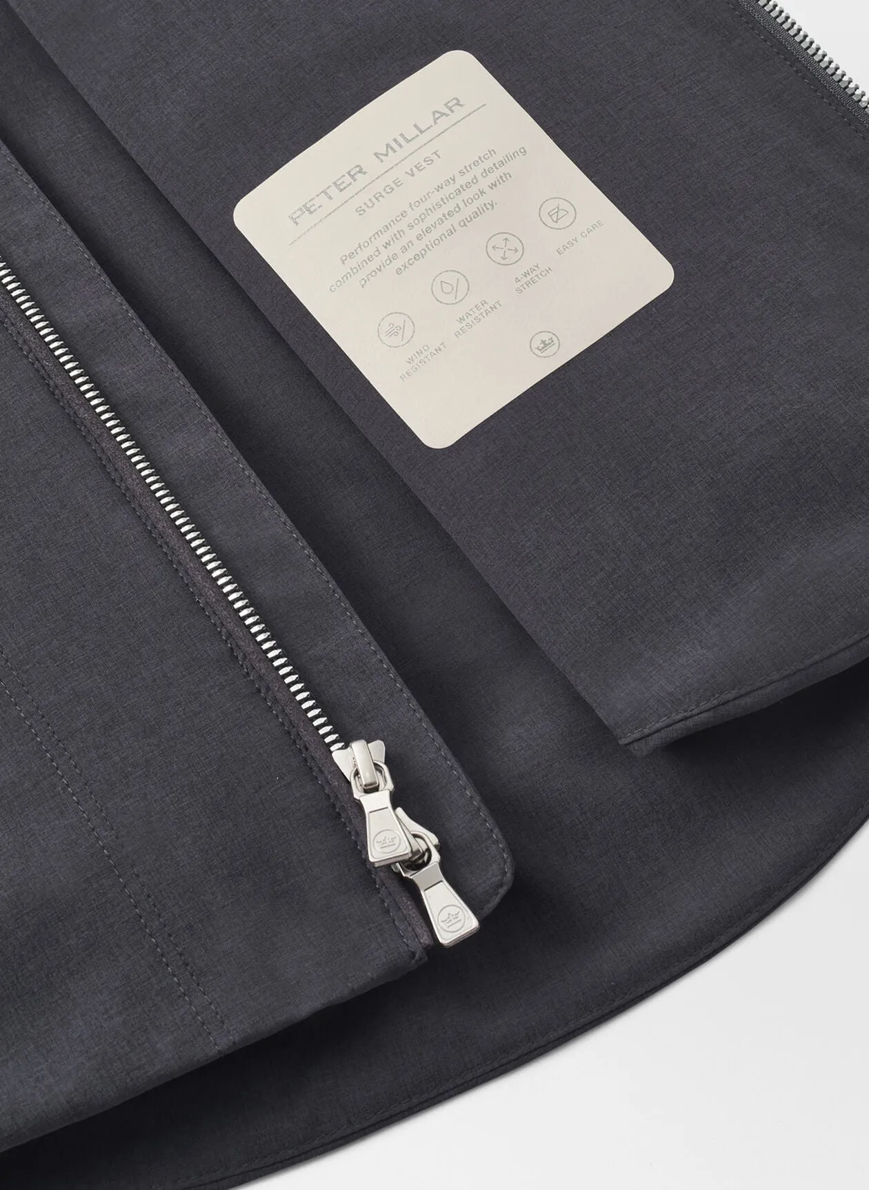 Peter Millar Womens Surge Full Zip Vest - GRAPHITE