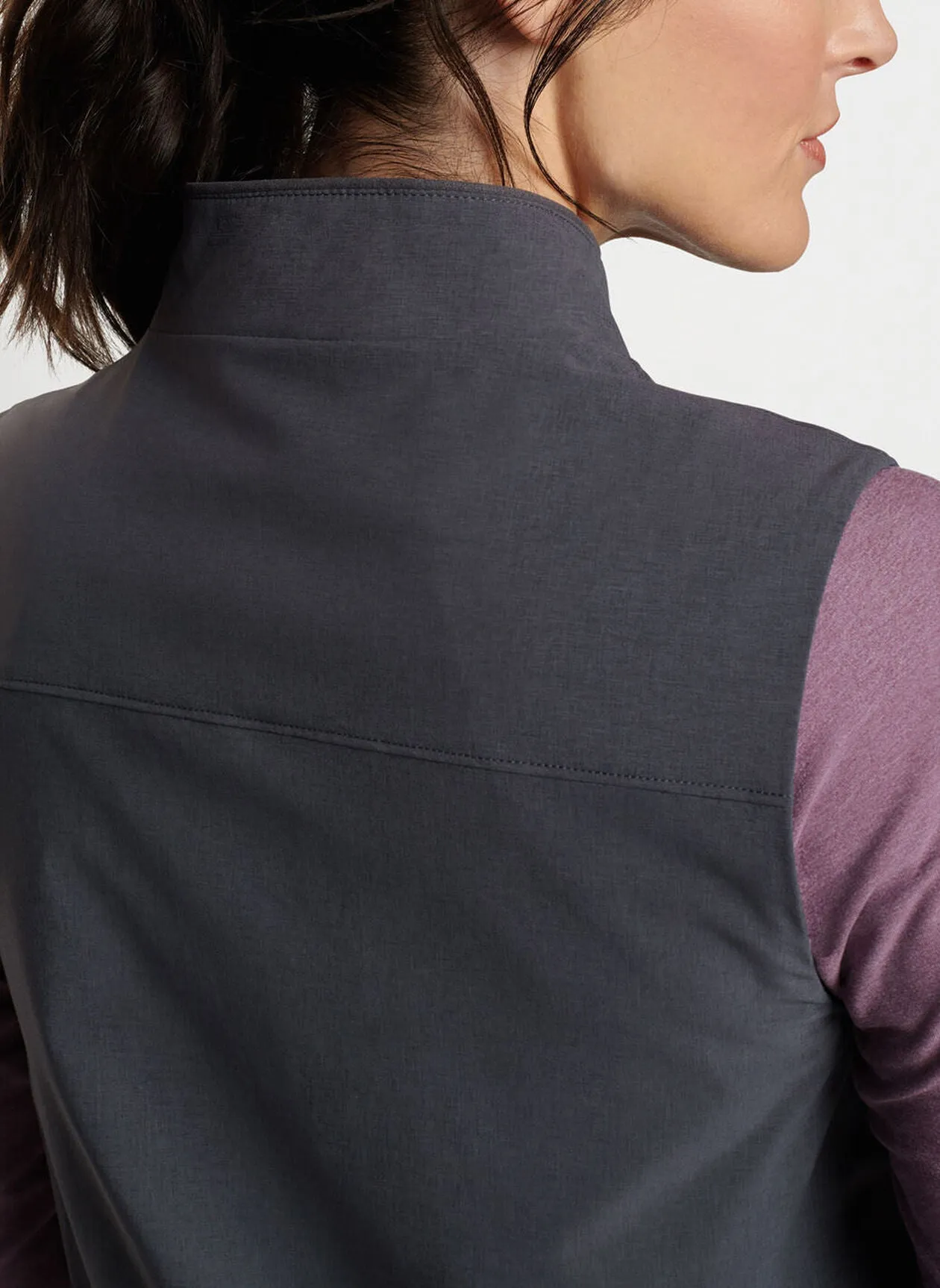 Peter Millar Womens Surge Full Zip Vest - GRAPHITE