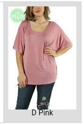 Plus Doleman Sleeve Tunic Top - tops