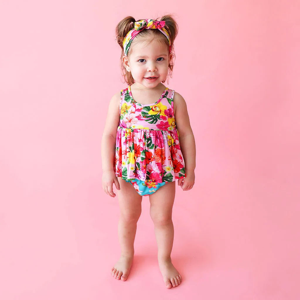 Posh Peanut Malana V-Neck Tank Top Peplum & Bloomer Set