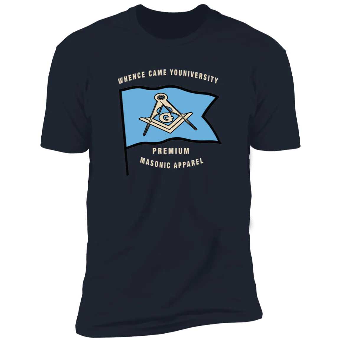 Premium Masonic Apparel Tee (blue flag)