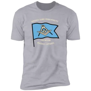 Premium Masonic Apparel Tee (blue flag)