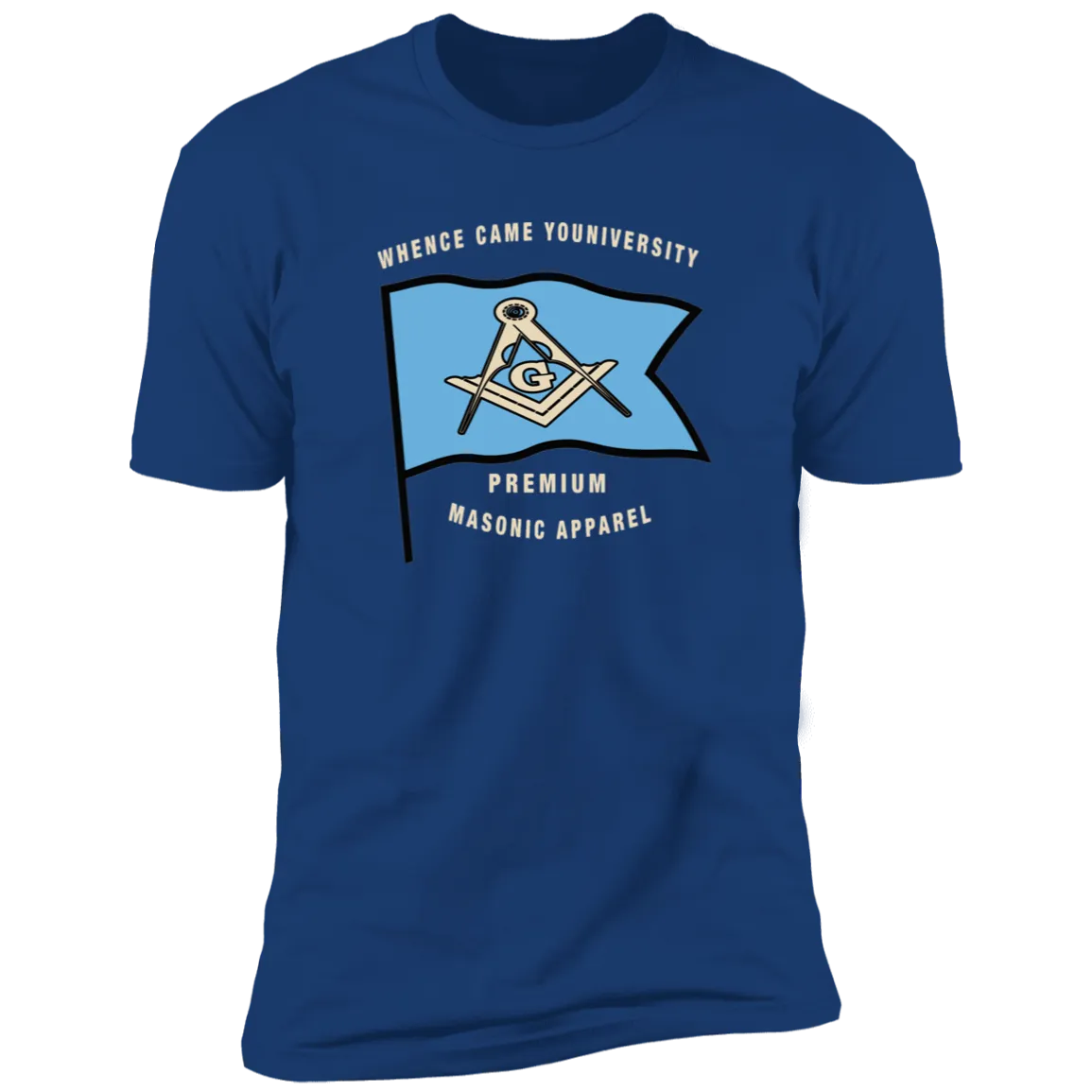 Premium Masonic Apparel Tee (blue flag)
