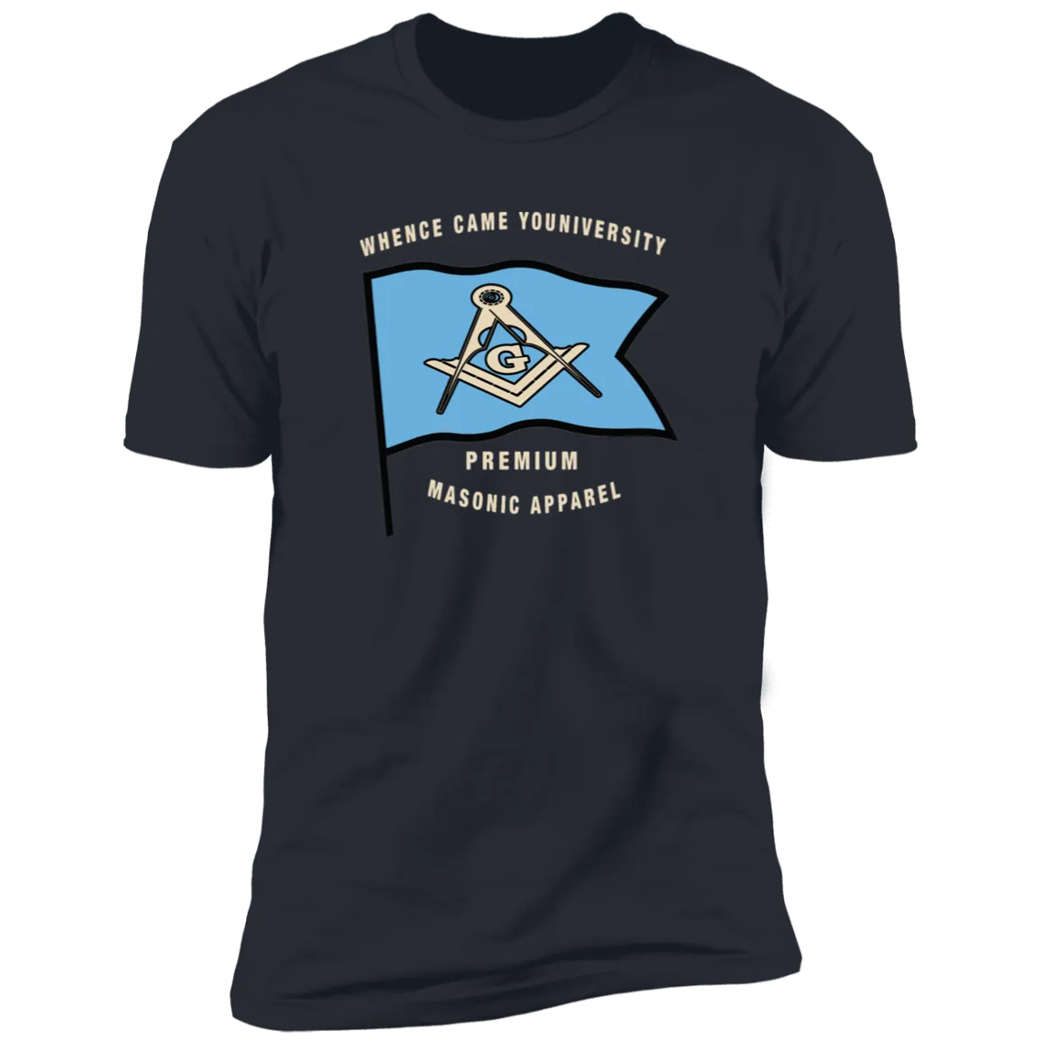 Premium Masonic Apparel Tee (blue flag)