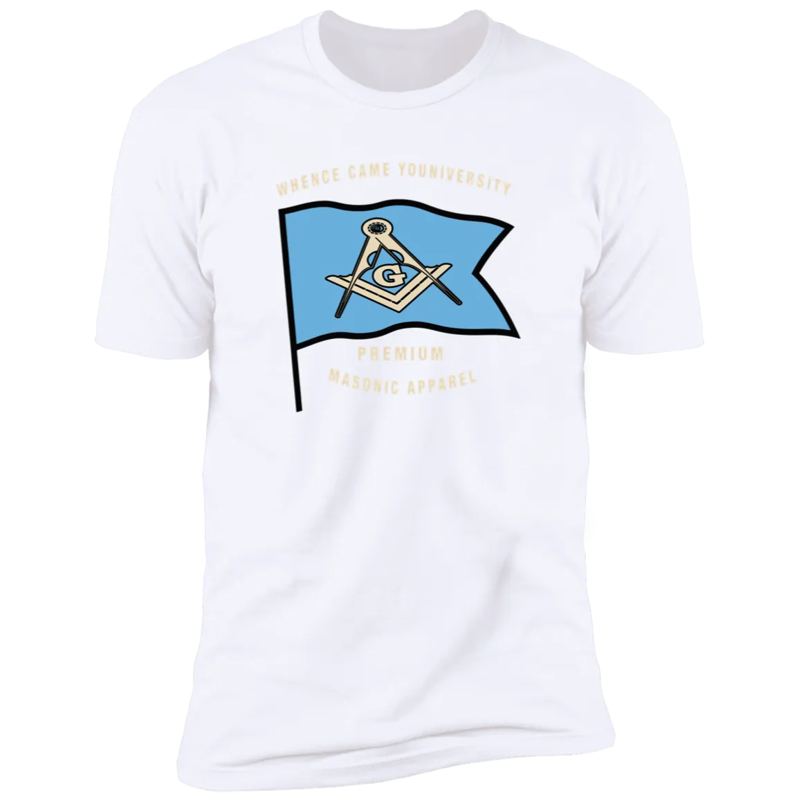 Premium Masonic Apparel Tee (blue flag)