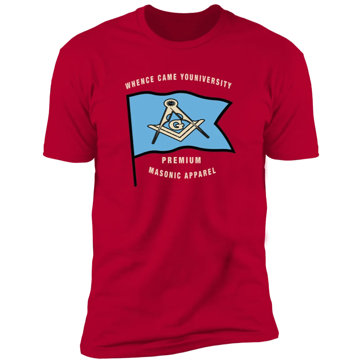 Premium Masonic Apparel Tee (blue flag)