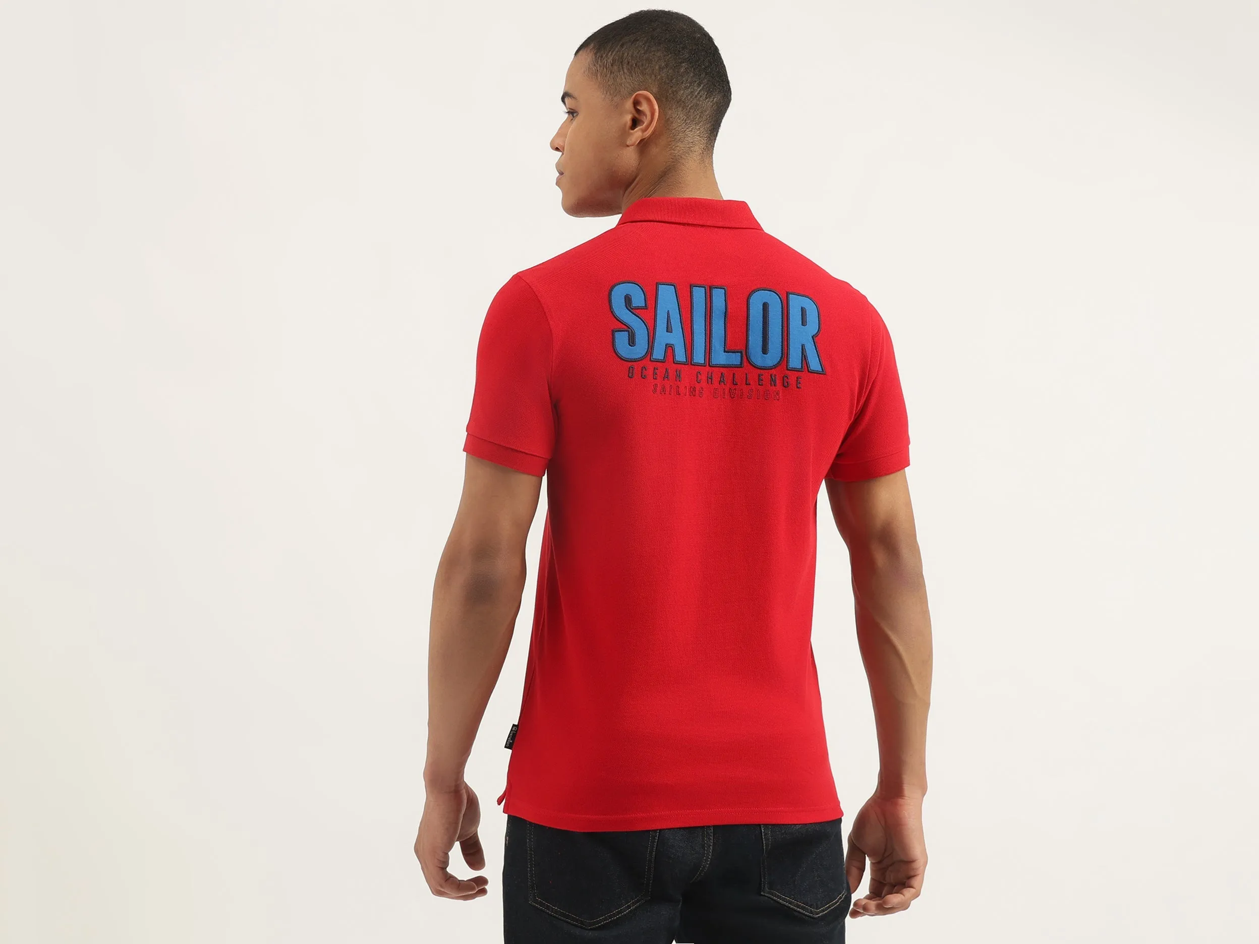 Regular Fit Collared Applique Polo T-Shirt