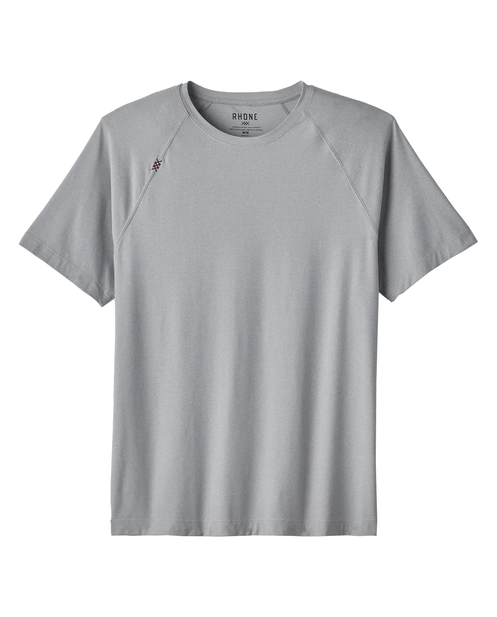 RHONE REIGN SHORT SLEEVE TOP - LIGHT GRAY HEATHER