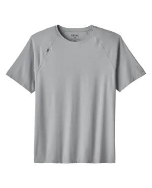 RHONE REIGN SHORT SLEEVE TOP - LIGHT GRAY HEATHER