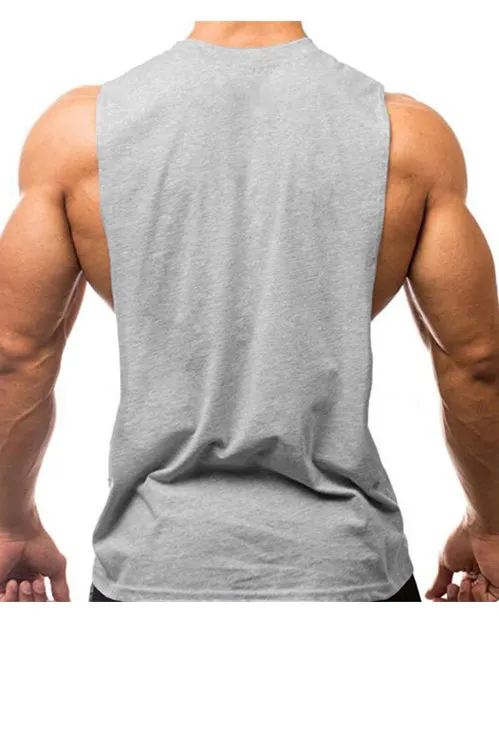 Rise N Grind Gym Drop Arm Tank(White)