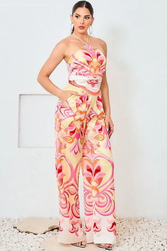 SCARLET SATIN SET