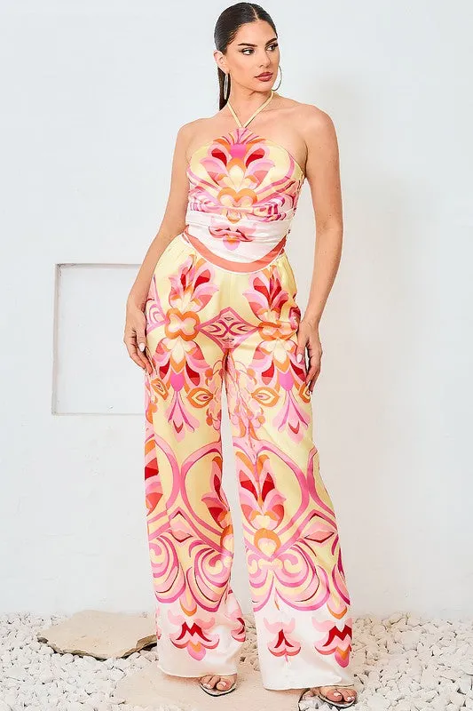 SCARLET SATIN SET