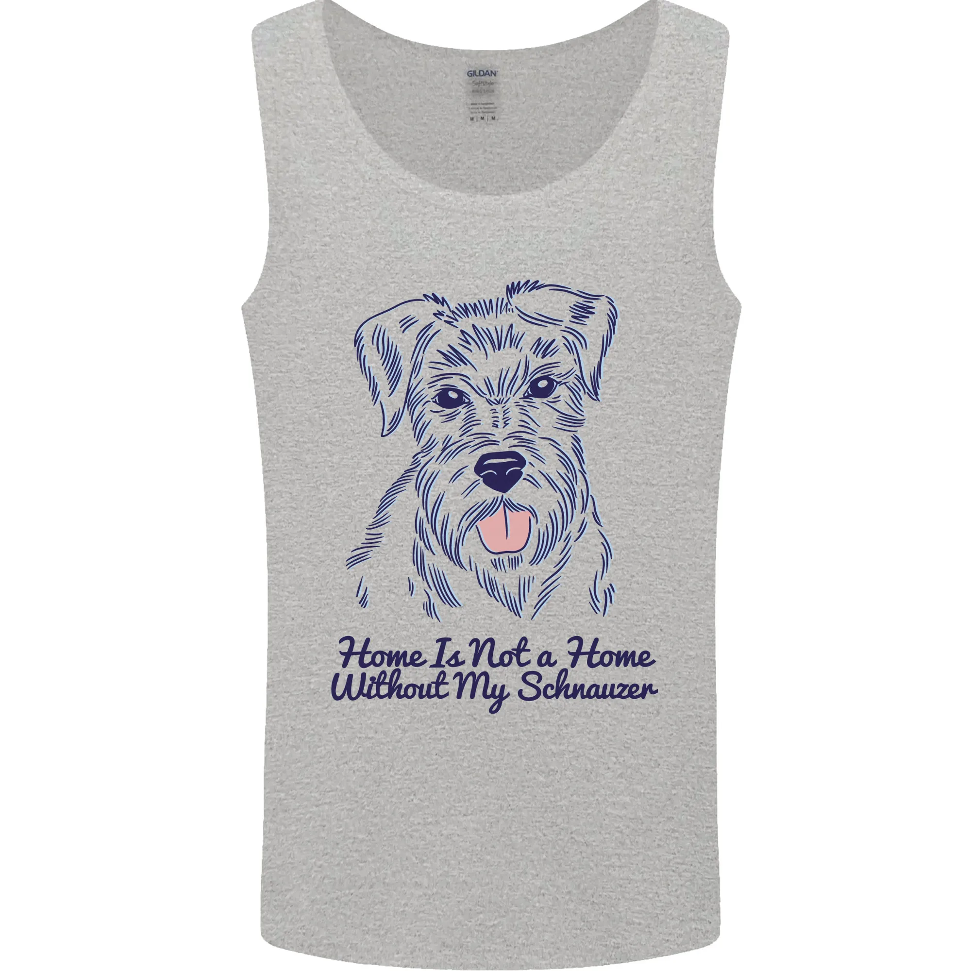 Schnauzer Dog Home is Not a Home Mens Vest Tank Top