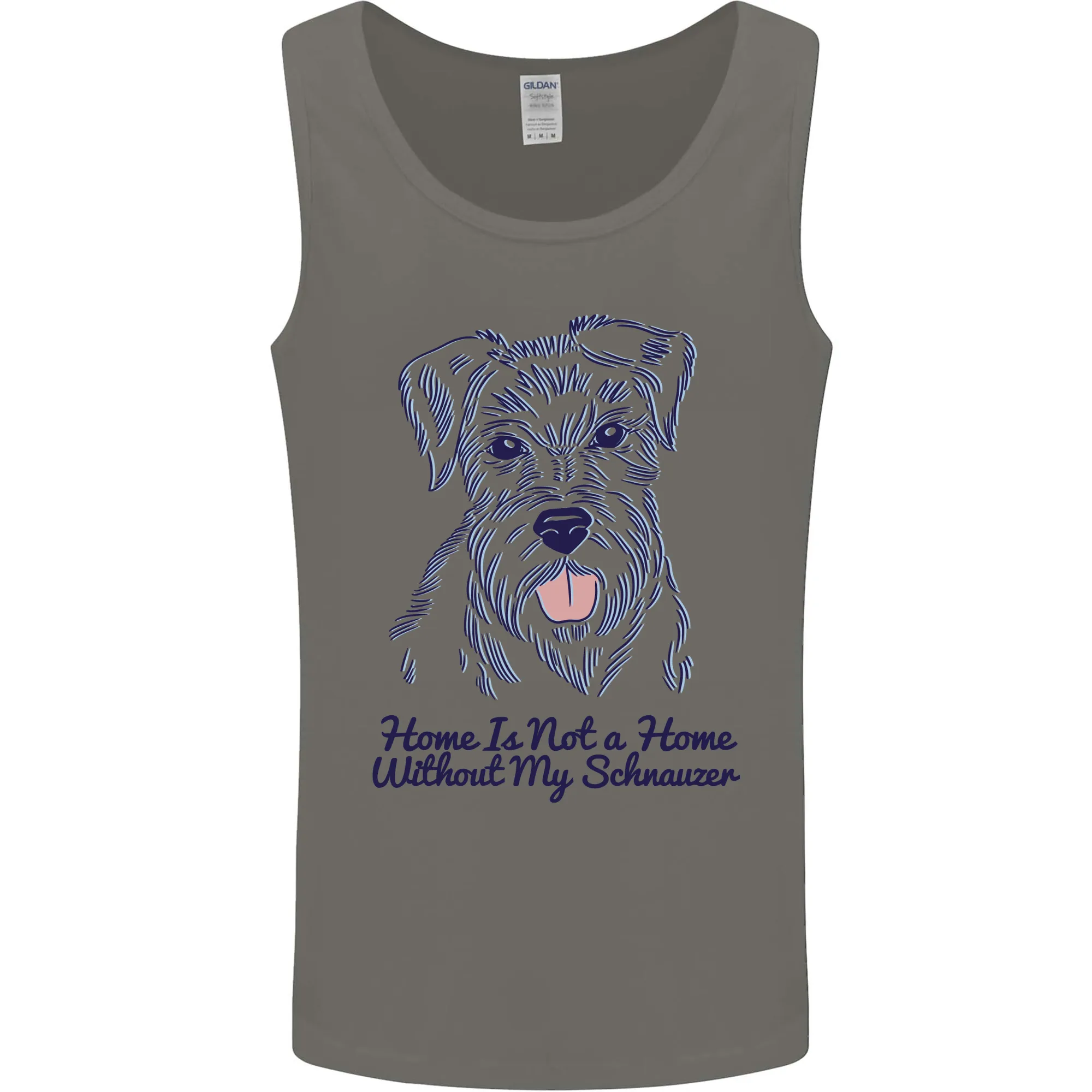 Schnauzer Dog Home is Not a Home Mens Vest Tank Top