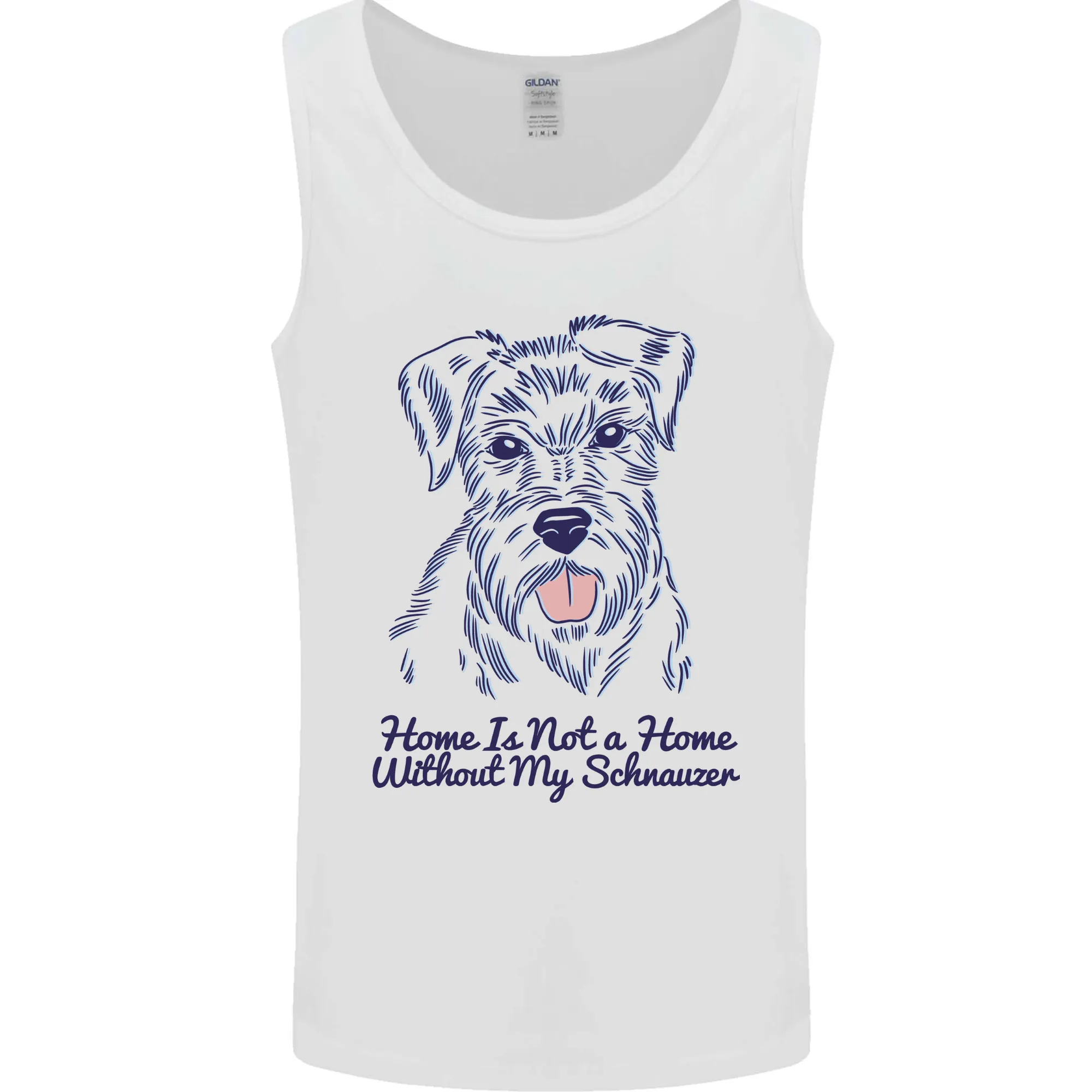 Schnauzer Dog Home is Not a Home Mens Vest Tank Top