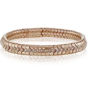 Simon G. Rose Gold Men's Flexible Diamond Bracelet