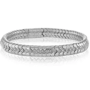 Simon G. White Gold Men's Flexible Diamond Bracelet
