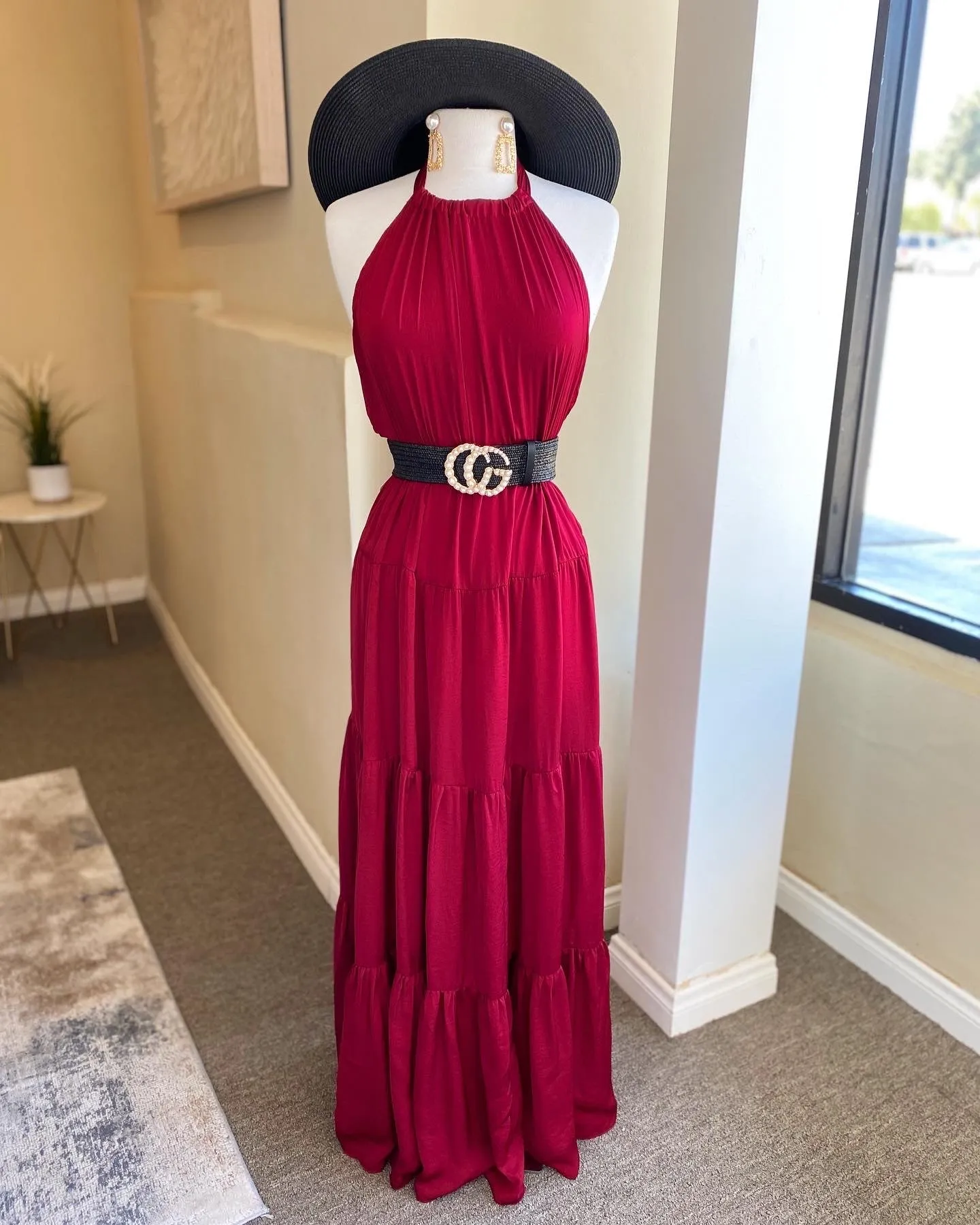 Sleeveless Halter Maxi Dress FINAL SALE