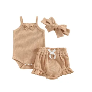 Sleeveless Waffle Knit Romper