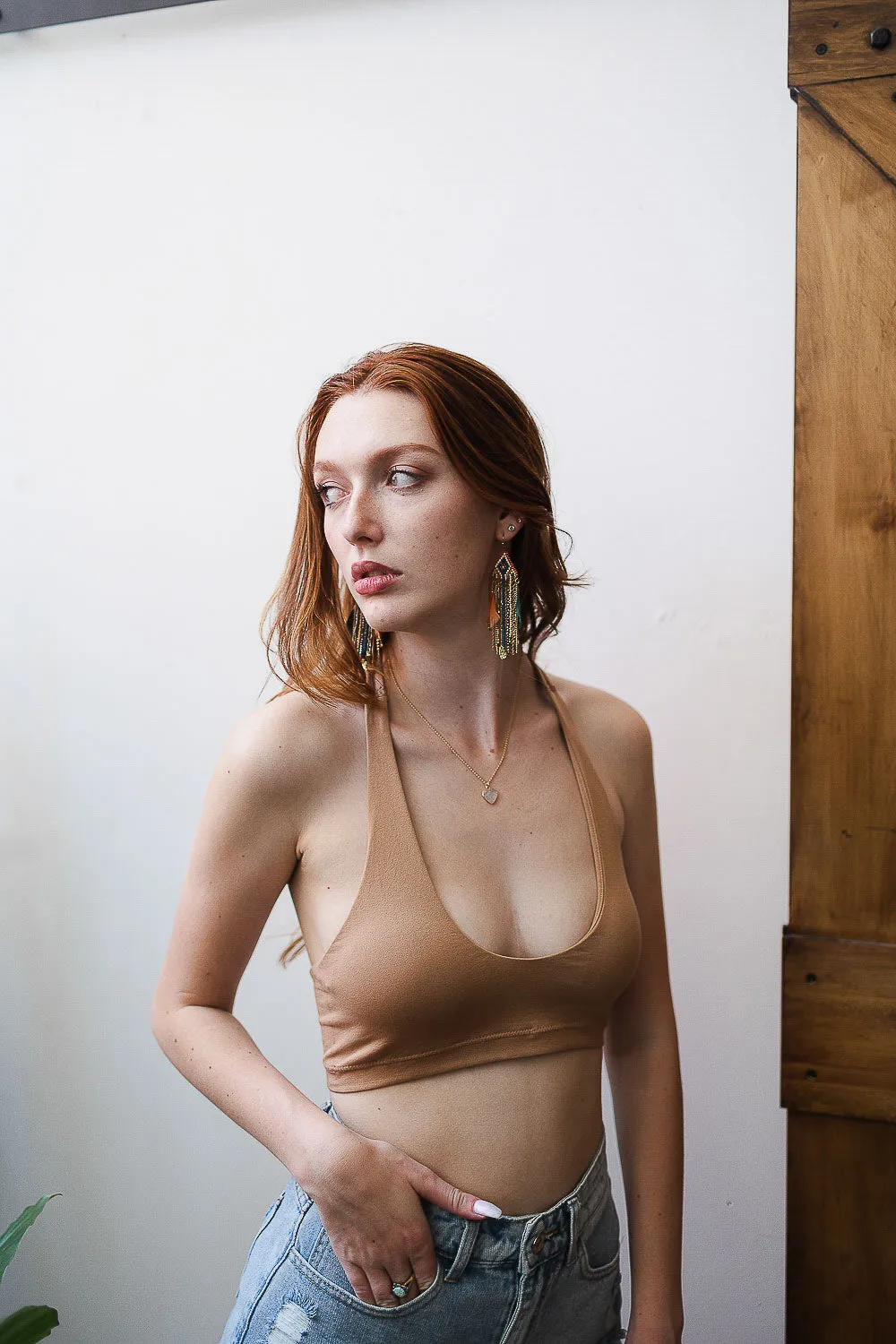 Solid Halter Bralette