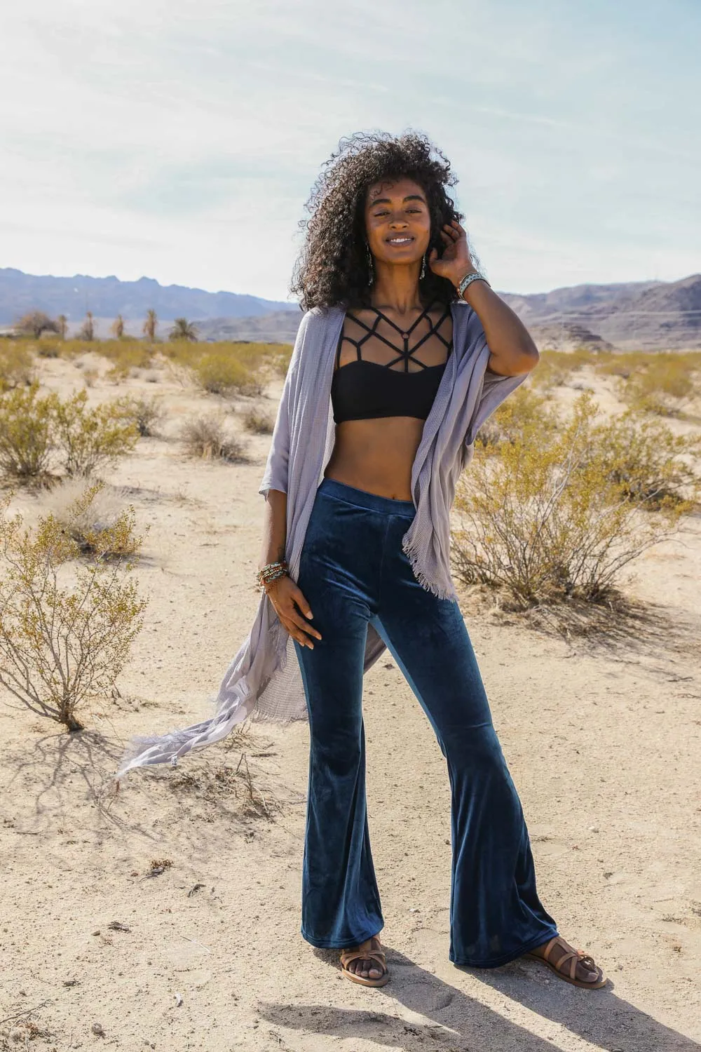 Summer Frayed Trim Kimono
