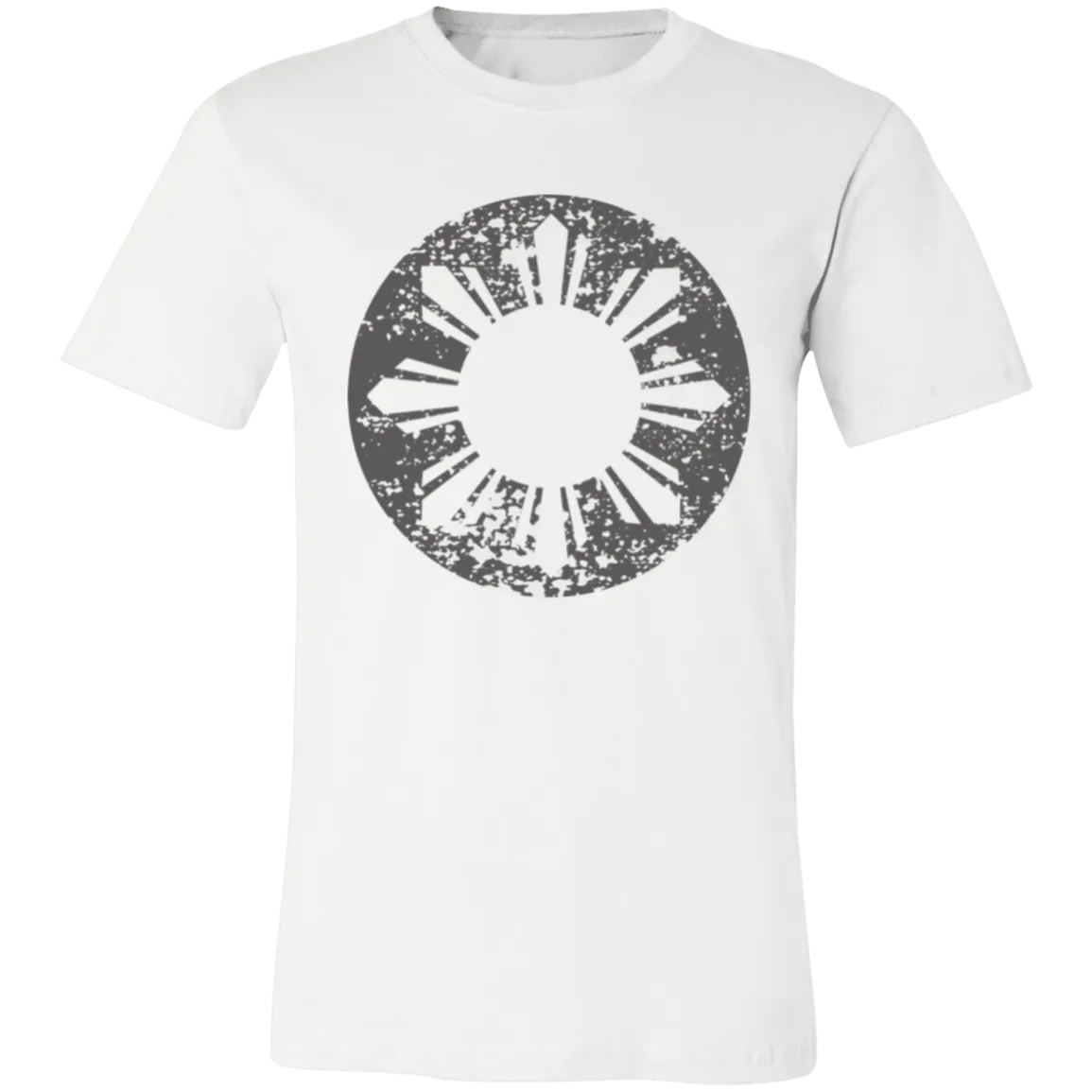 Sun and Stars in Circle Distressed Unisex Jersey T-Shirt