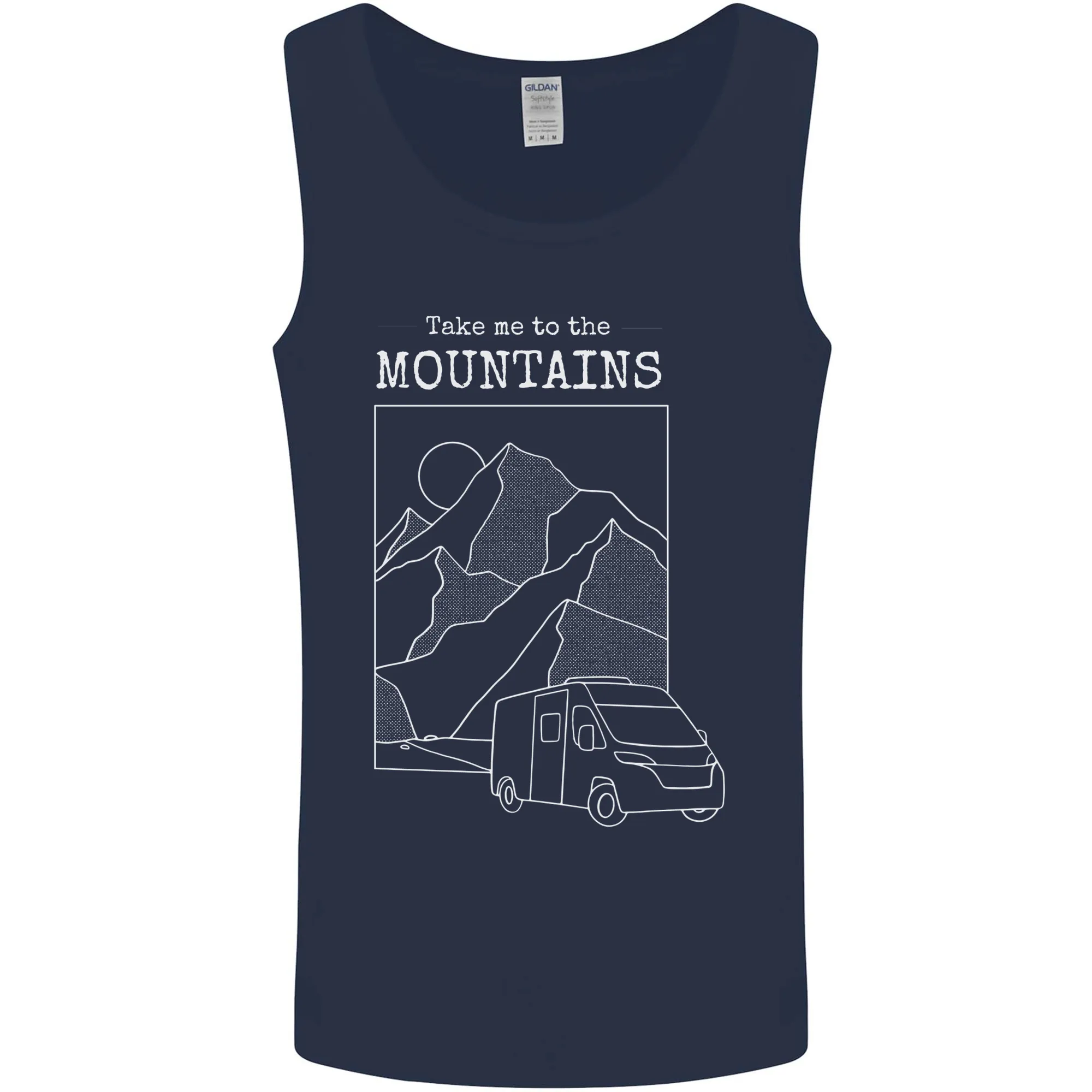 Take Me To Mountains RV Camper Caravan Mens Vest Tank Top