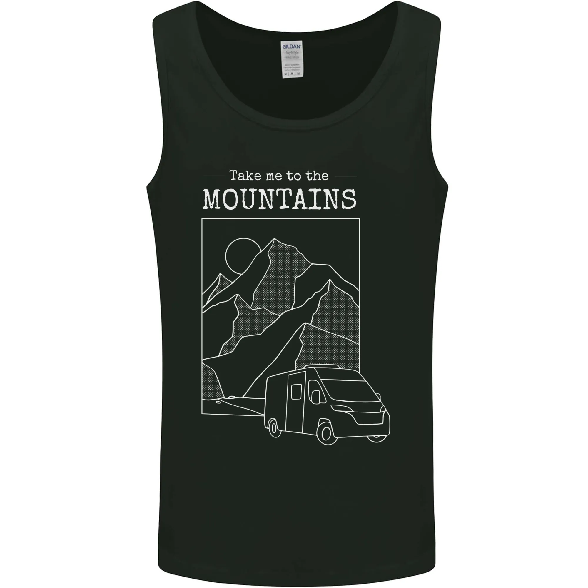Take Me To Mountains RV Camper Caravan Mens Vest Tank Top