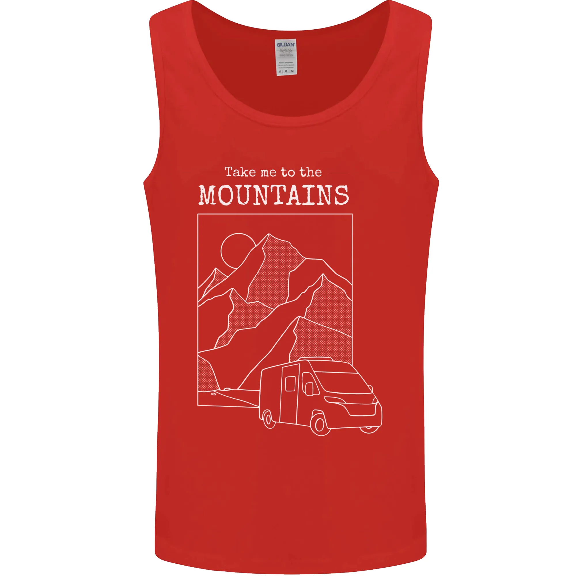 Take Me To Mountains RV Camper Caravan Mens Vest Tank Top