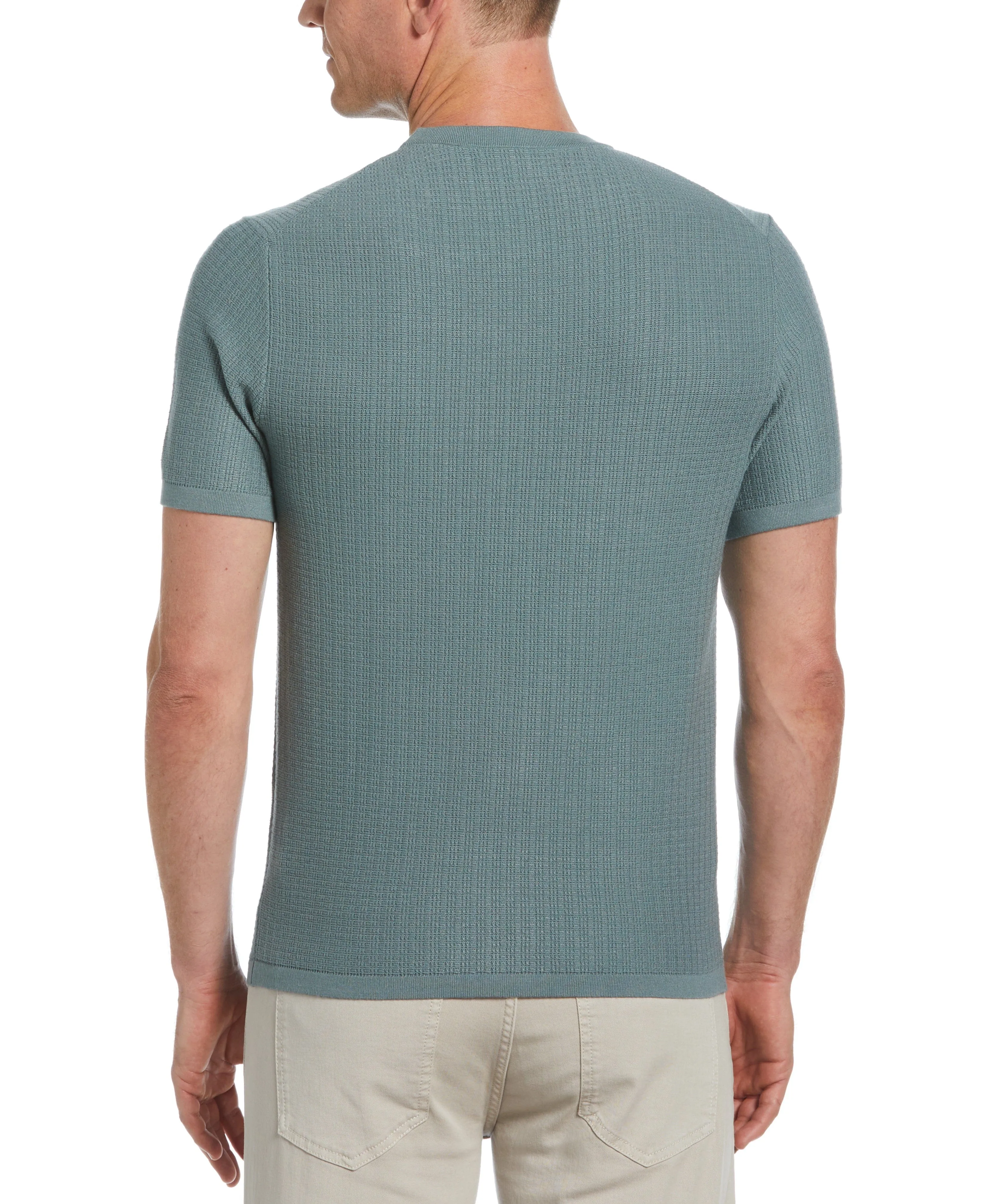 Tech Knit Vertical Ribbed Sweater Tee