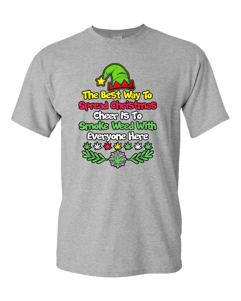 The best way to spread christmas cheer is to smoke t-shirt