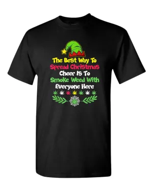 The best way to spread christmas cheer is to smoke t-shirt
