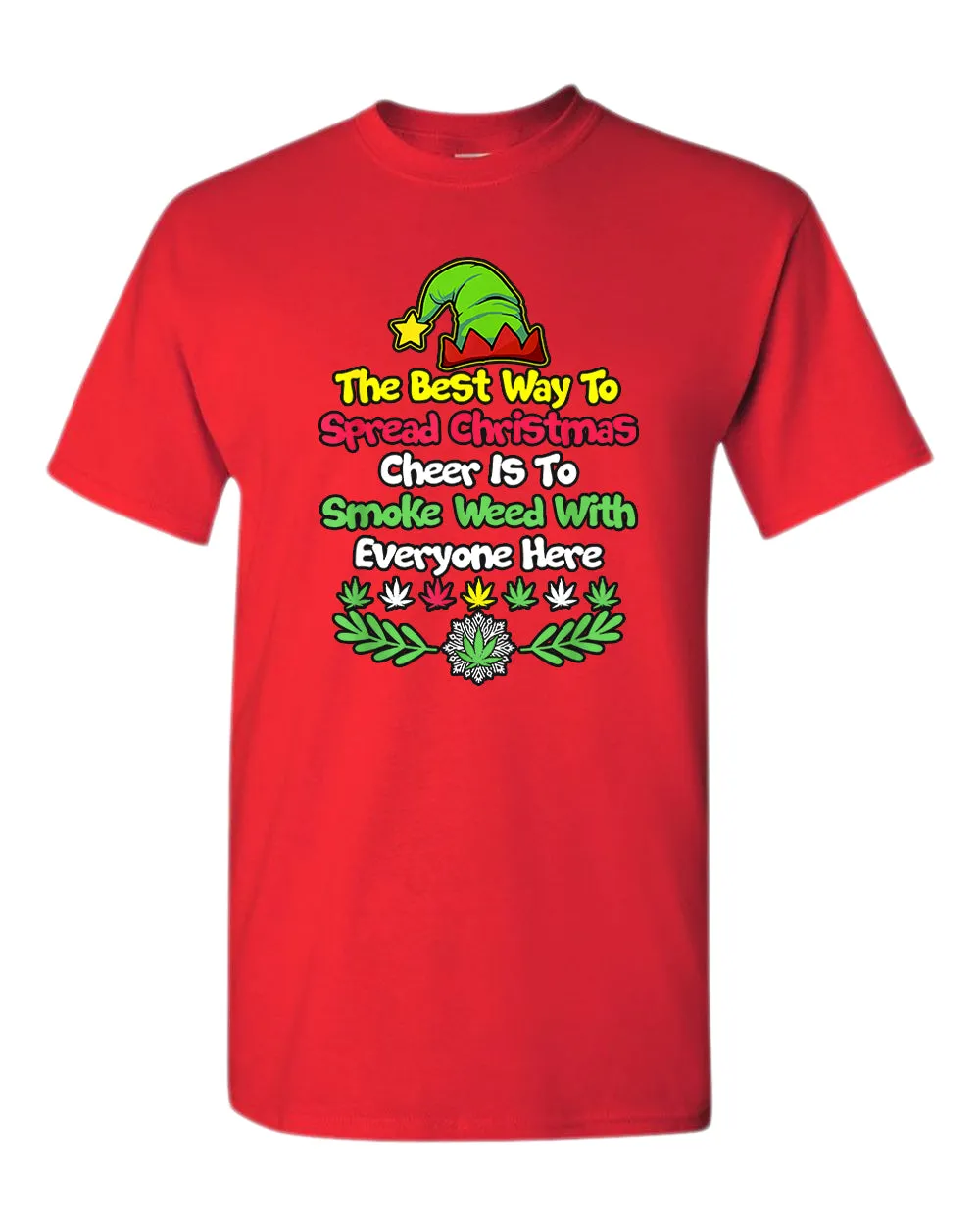 The best way to spread christmas cheer is to smoke t-shirt
