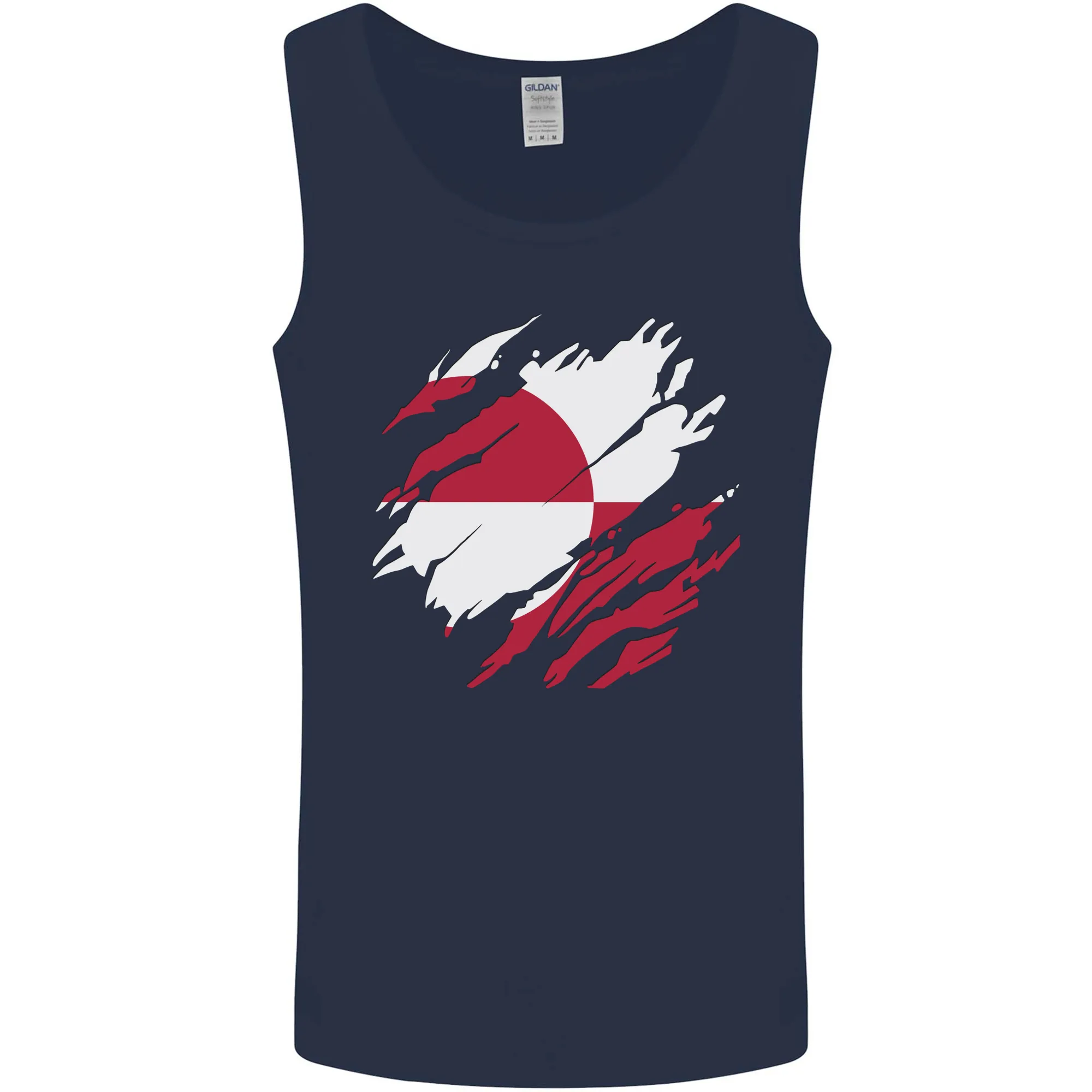 Torn Flag Greenland Mens Vest Tank Top