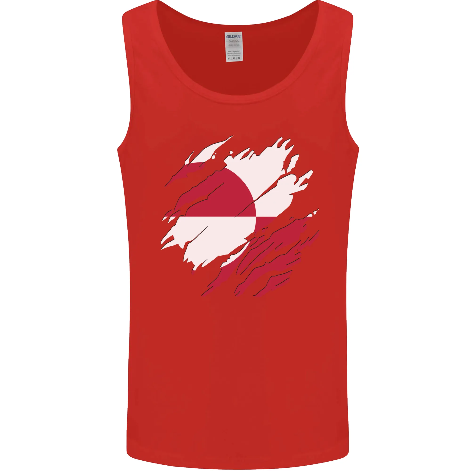Torn Flag Greenland Mens Vest Tank Top