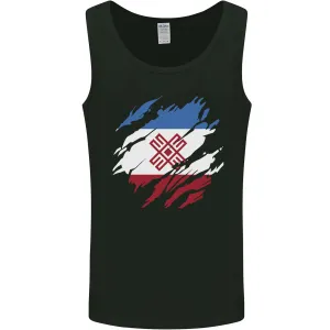 Torn Flag Mari El Mens Vest Tank Top