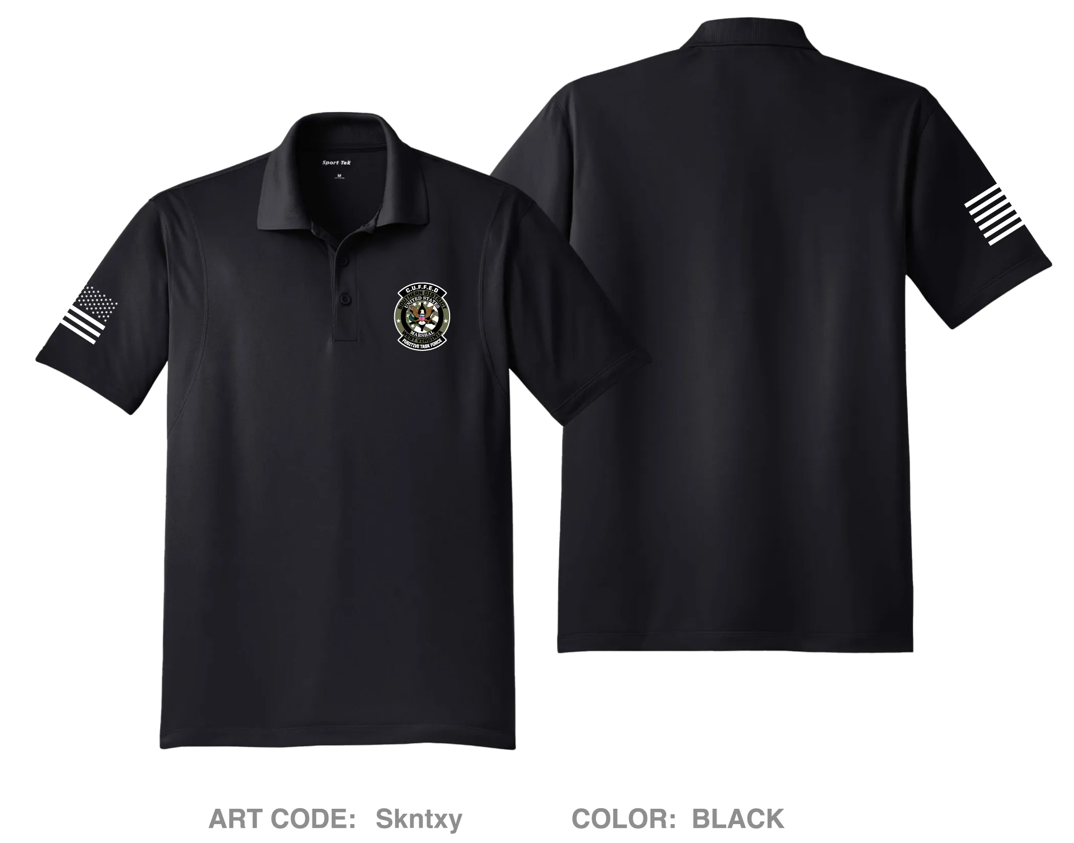 USMS CUFFED Hi-Tech Performance Men's SS Polo - Skntxy