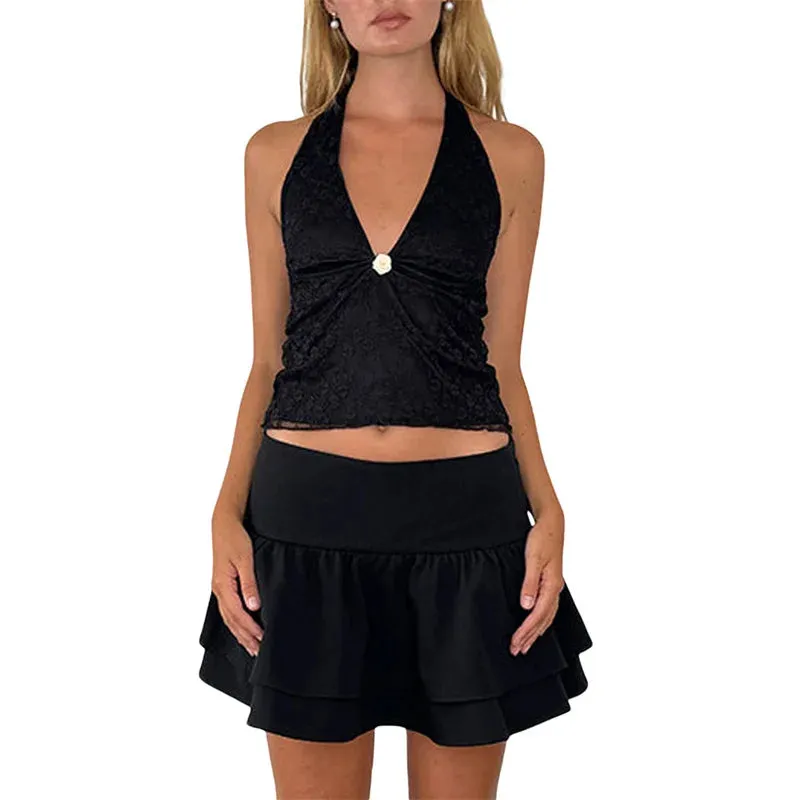 V Neck Halter Top