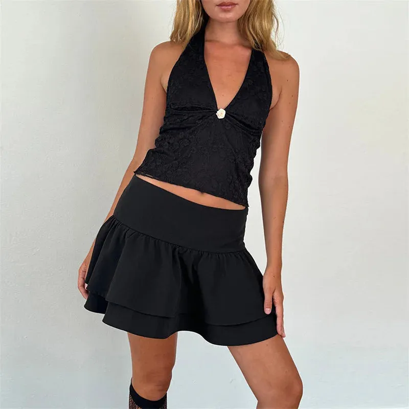 V Neck Halter Top