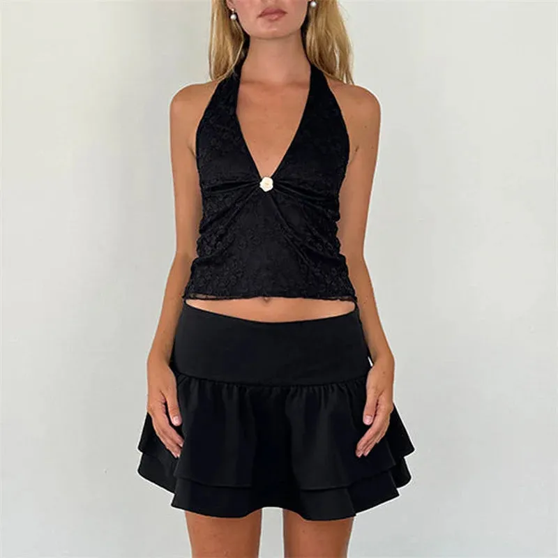 V Neck Halter Top